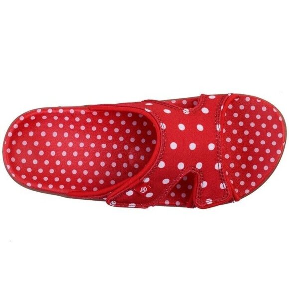 Spenco Kholo Sandal Women’s 7 D Orthotic Red Polka‎ Dot New - Picture 2 of 6